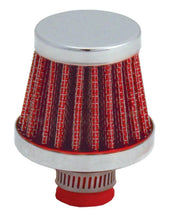 Load image into Gallery viewer, Spectre Breather Filter 10mm Flange / 2in. OD / 1-3/4in. Height - Red - Main Product View