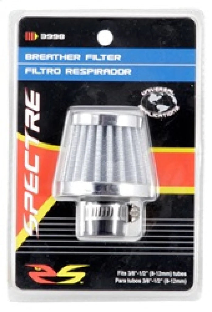 Spectre Breather Filter 10mm Flange / 2in. OD / 1-3/4in. Height - White - Back View