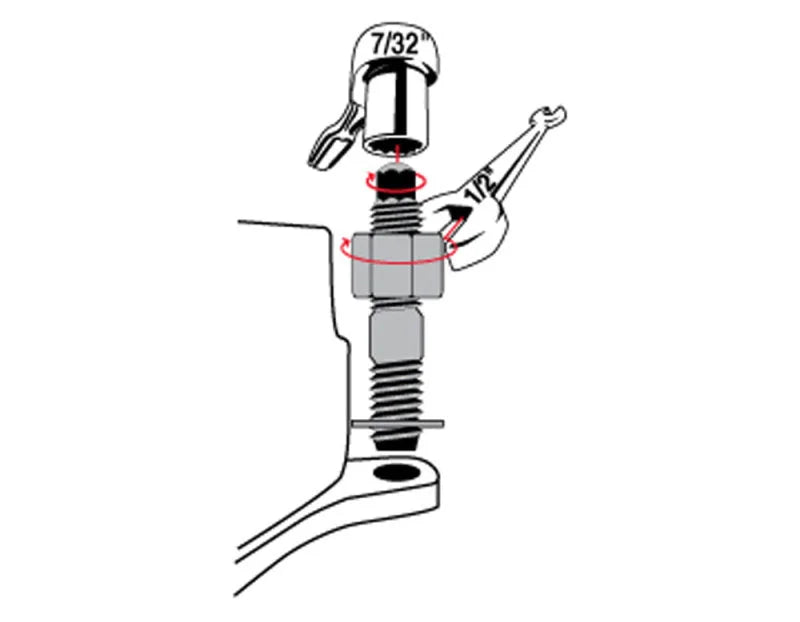 Spectre Carburetor Stud Kit w/Hardware 1-1/2in. - Side View