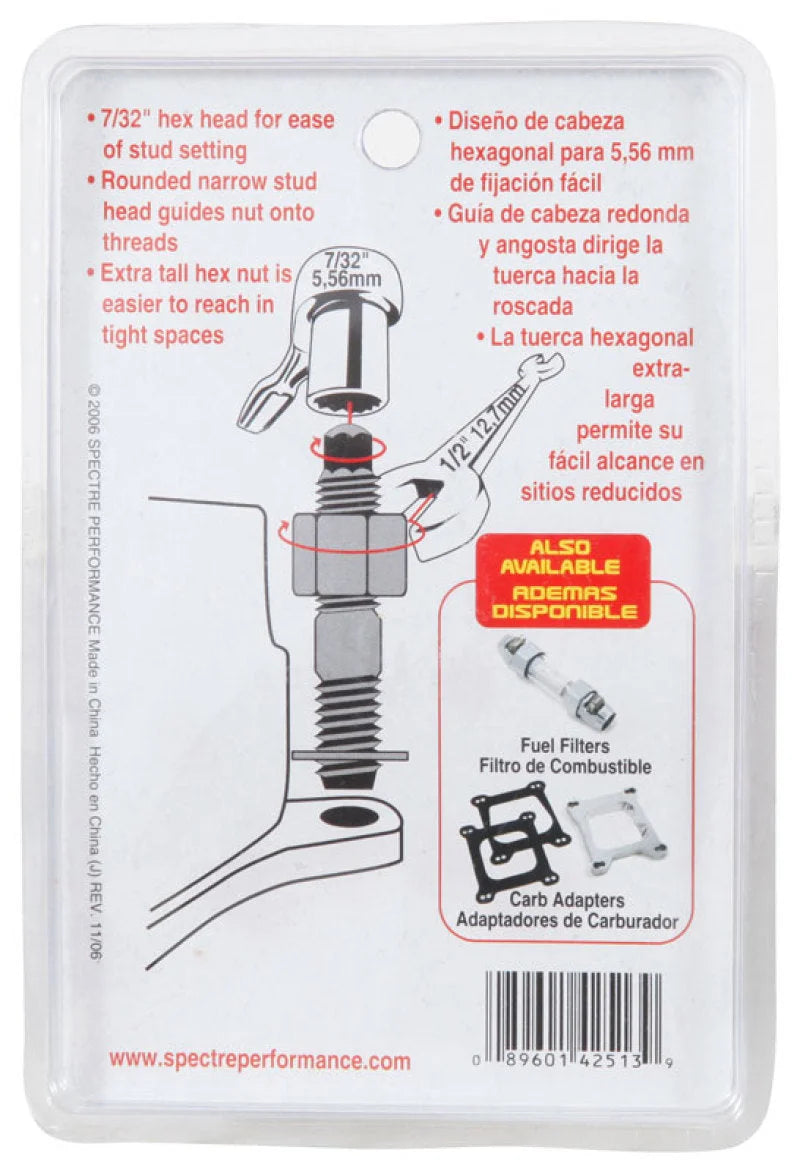 Spectre Carburetor Stud Kit w/Hardware 1-1/2in. - Installation View