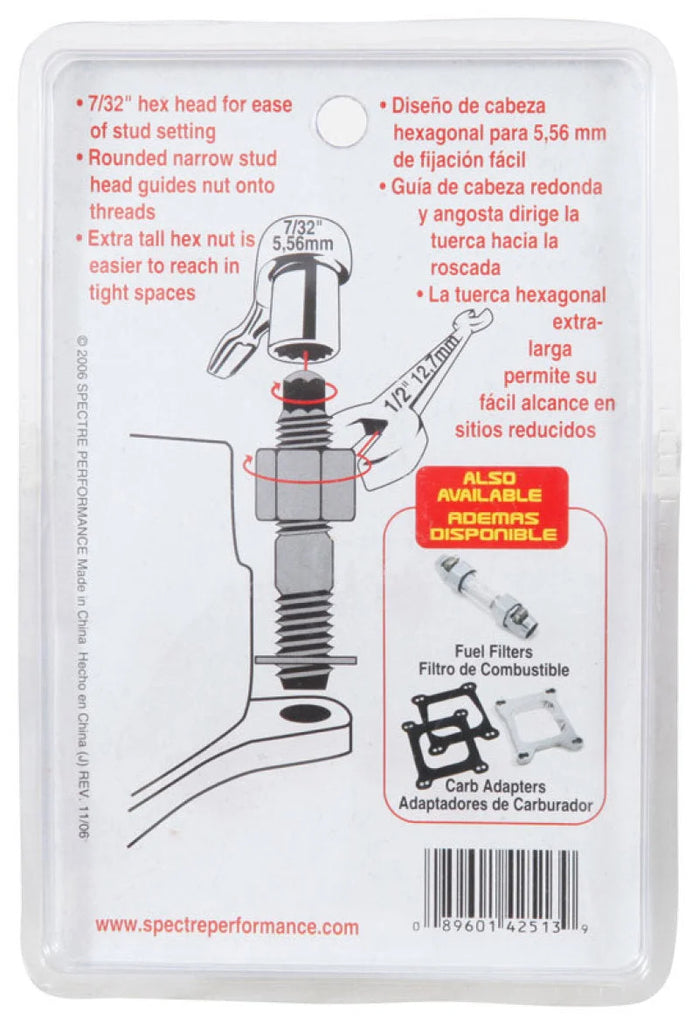 Spectre Carburetor Stud Kit w/Hardware 1-1/2in. - Installation View