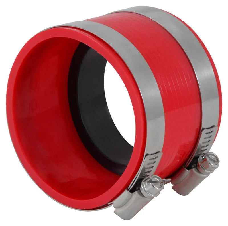 Spectre Coupler 3in. (PVC) w/Insert - Red - Back View