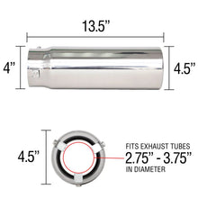 Load image into Gallery viewer, Spectre Exhaust Tip 4-1/2in. OD / Pencil - Back View