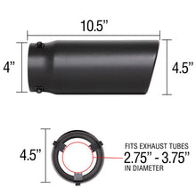 Load image into Gallery viewer, Spectre Exhaust Tip 4-1/2in. OD / Slant - Black - Additional View 6