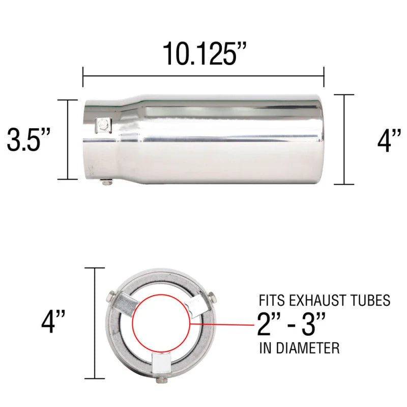 Spectre Exhaust Tip 4in. Resonated - Additional View 5