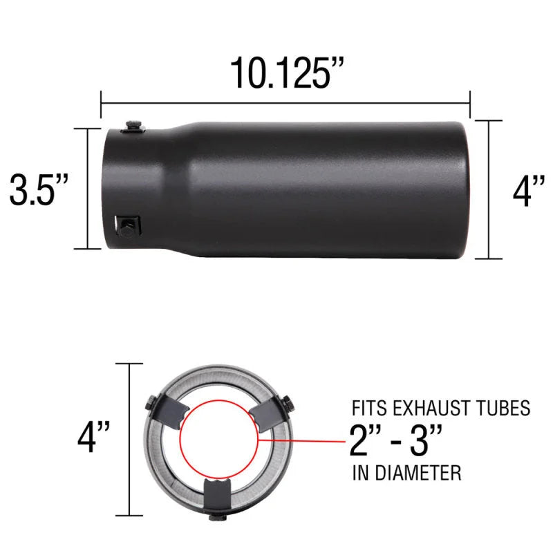 Spectre Exhaust Tip 4in. Resonated - Black - Additional View 5