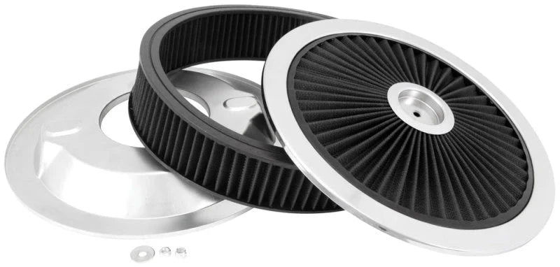 Spectre ExtraFlow HPR Air Cleaner Assembly 14in. x 3in. - Black - Side View