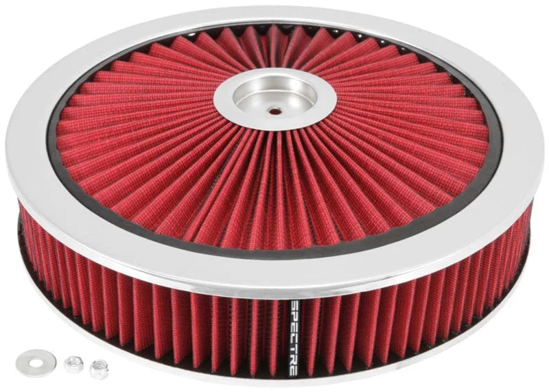 Spectre ExtraFlow HPR Air Cleaner Assembly 14in. x 3in. - Red - Main Product View