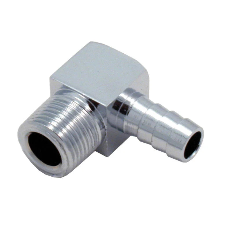 Spectre Fitting 90 Degree Barb NPT Threads (For 3/8in. Hose) - Chrome - Main Product View