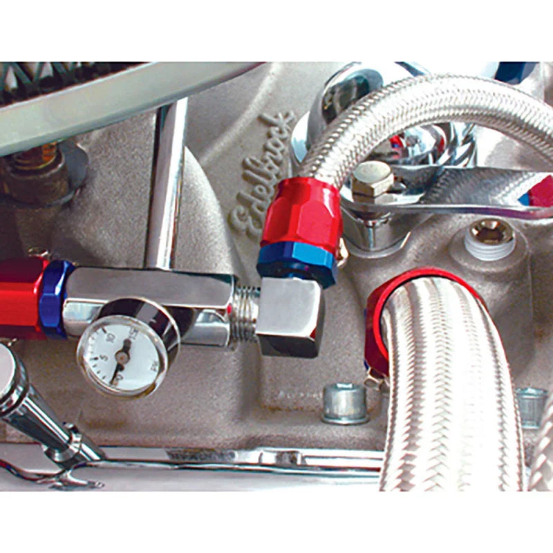 Spectre Fitting 90 Degree Barb NPT Threads (For 3/8in. Hose) - Chrome - Side View