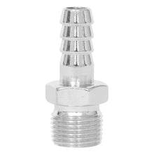 Load image into Gallery viewer, Spectre Fuel Fitting 3/8in. Hose Barb NPT Threads - Chrome - Side View
