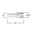 Load image into Gallery viewer, Spectre Fuel Fitting 3/8in. Hose Barb NPT Threads - Chrome - Installation View