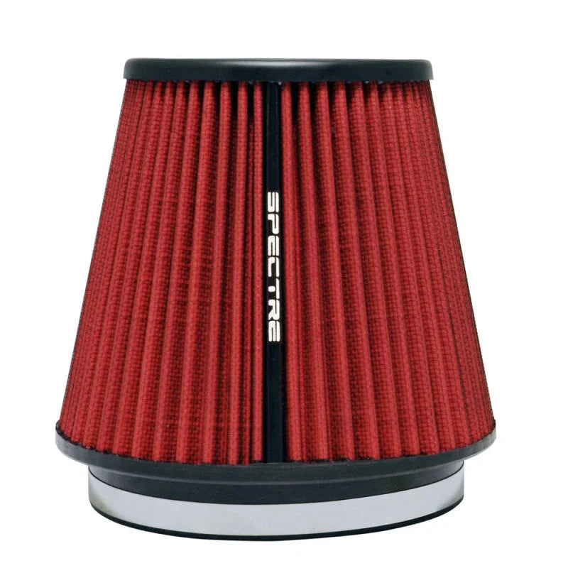 Spectre HPR Conical Air Filter 6in. Flange ID / 7.313in. Base OD / 7in. Tall - Red - Side View