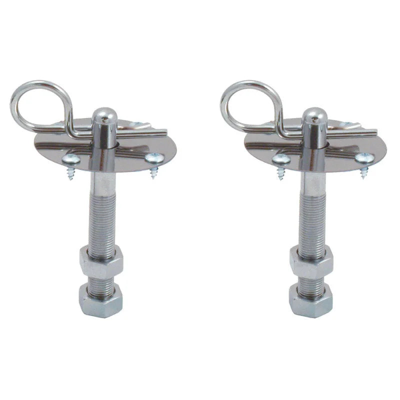 Spectre Hood Pin Kit - Chrome - Side View