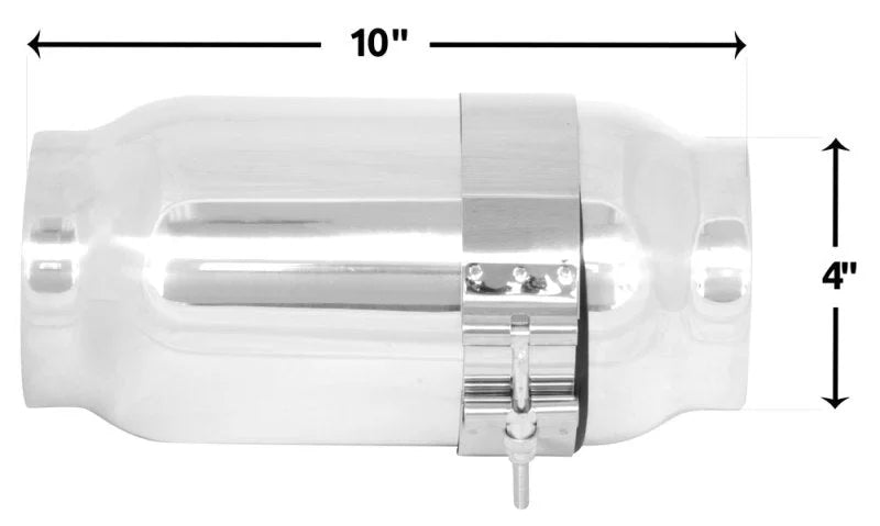 Spectre Inline Air Box 5in. w/Filter - Side View
