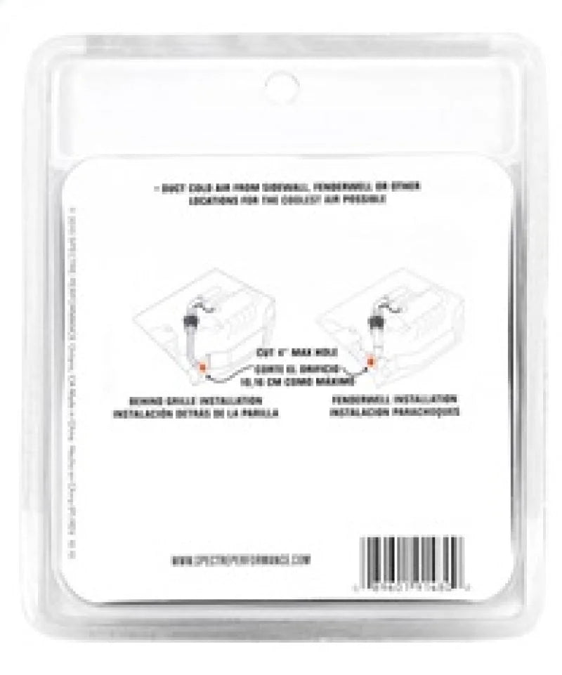 Spectre Intake Tube/Duct Mounting Plate (ABS) 4in. OD - Back View