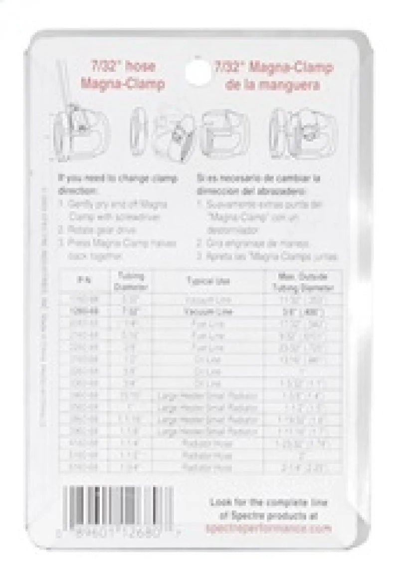 Spectre Magna-Clamp Hose Clamps 7/32in. (2 Pack) - Chrome - Installation View