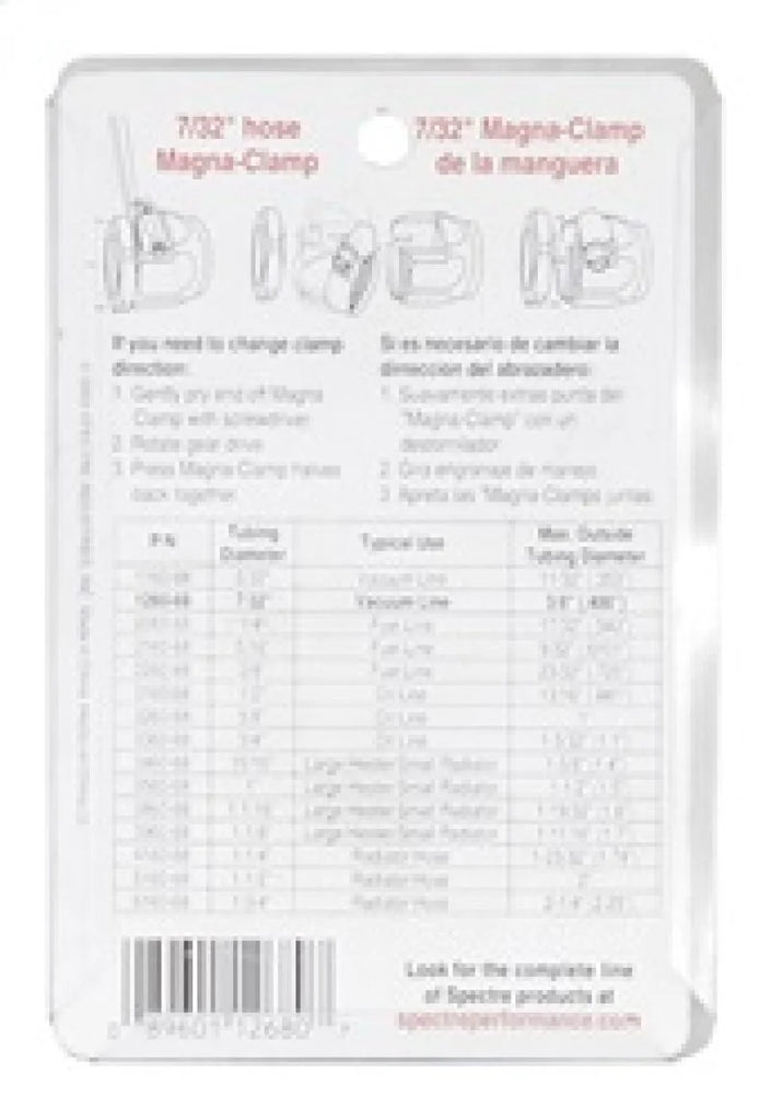 Spectre Magna-Clamp Hose Clamps 7/32in. (2 Pack) - Chrome - Installation View