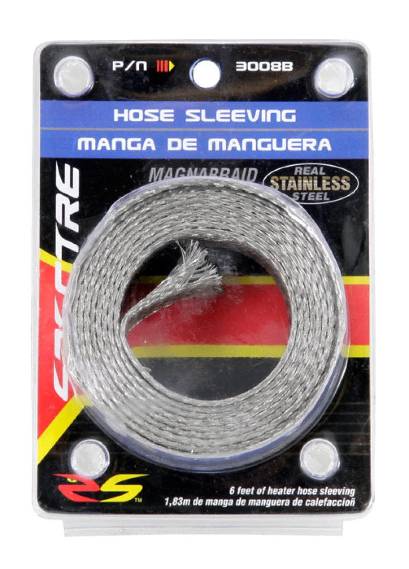 Spectre MagnaBraid 304SS Braided Heater Hose Sleeve - 6ft. (Will Cover 4ft. Of Hose) - Installation View