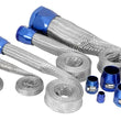 Load image into Gallery viewer, Spectre MagnaBraid 304SS Braided Sleeving Kit - Blue End Caps - Main Product View