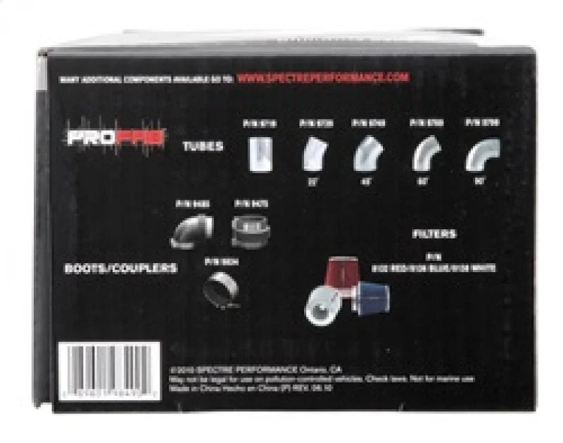 Spectre Plenum 4in. OD x 9in. (Air Cleaner to Stud Inlet) - Single - Back View