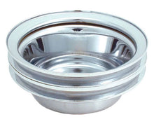 Load image into Gallery viewer, Spectre SB Chevy (w/Long Water Pump) Double Lower Groove Crankshaft Pulley - Chrome - Side View