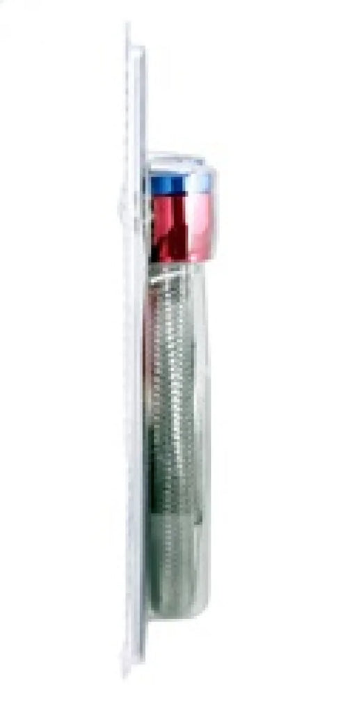 Spectre Stainless Steel Flex Fuel Line 3/8in. ID - 3ft. w/Clamps Red/Blue - Back View