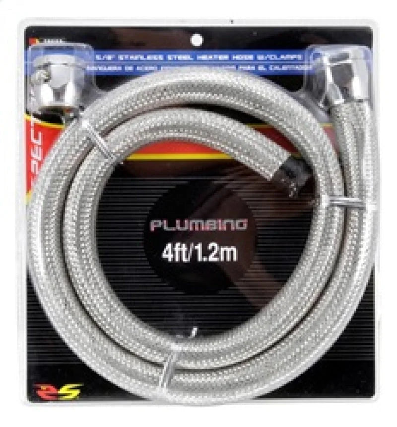 Spectre Stainless Steel Flex Heater Hose Kit 5/8in. Diameter - 4ft. Chrome - Additional View 5