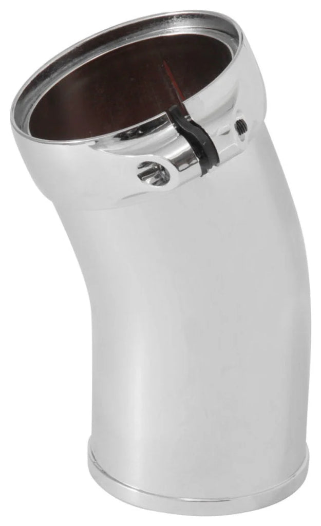 Spectre Universal Intake Elbow Tube (ABS) w/Collar 3in. OD / 22 Degree - Chrome - Detail View
