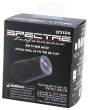 Load image into Gallery viewer, Spectre Universal Pre-Filter Wrap 6.125in. x 9.125in. - Black - Back View