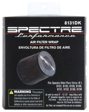Load image into Gallery viewer, Spectre Universal Pre-Filter Wrap 6in. x 6.125in. - Black - Installation View