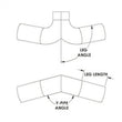 Load image into Gallery viewer, Spectre Universal Tube Y-Pipe 4in. OD / 180 Degree Y-Angle / 90 Degree Leg Angle (6in. Legs) - Side View