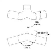 Load image into Gallery viewer, Spectre Universal Tube Y-Pipe 4in. OD / 180 Degree Y-Angle / 90 Degree Leg Angle (6in. Legs) - Side View