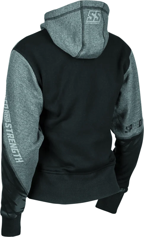 Speed and Strength Cat Outa Hell Hoody Grey/Black Womens - XS - Side View
