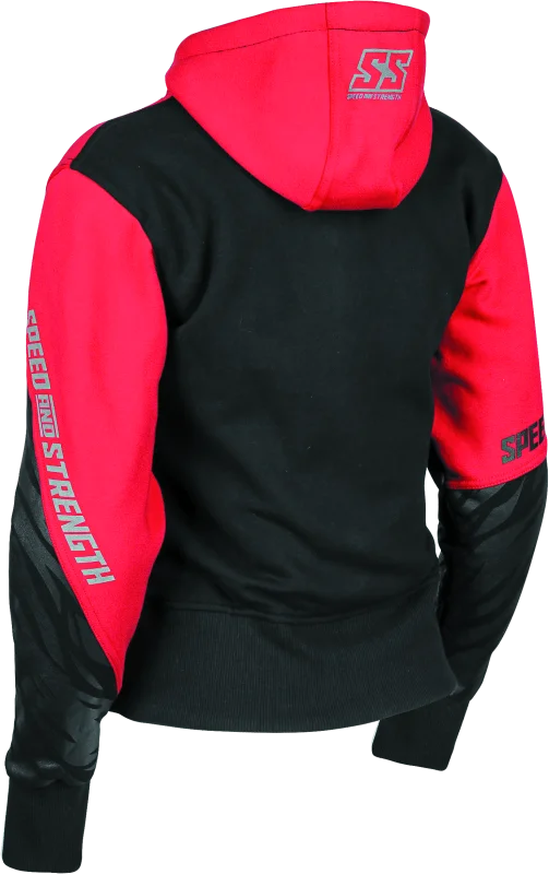 Speed and Strength Cat Outa Hell Hoody Red/Black Womens - XS - Side View