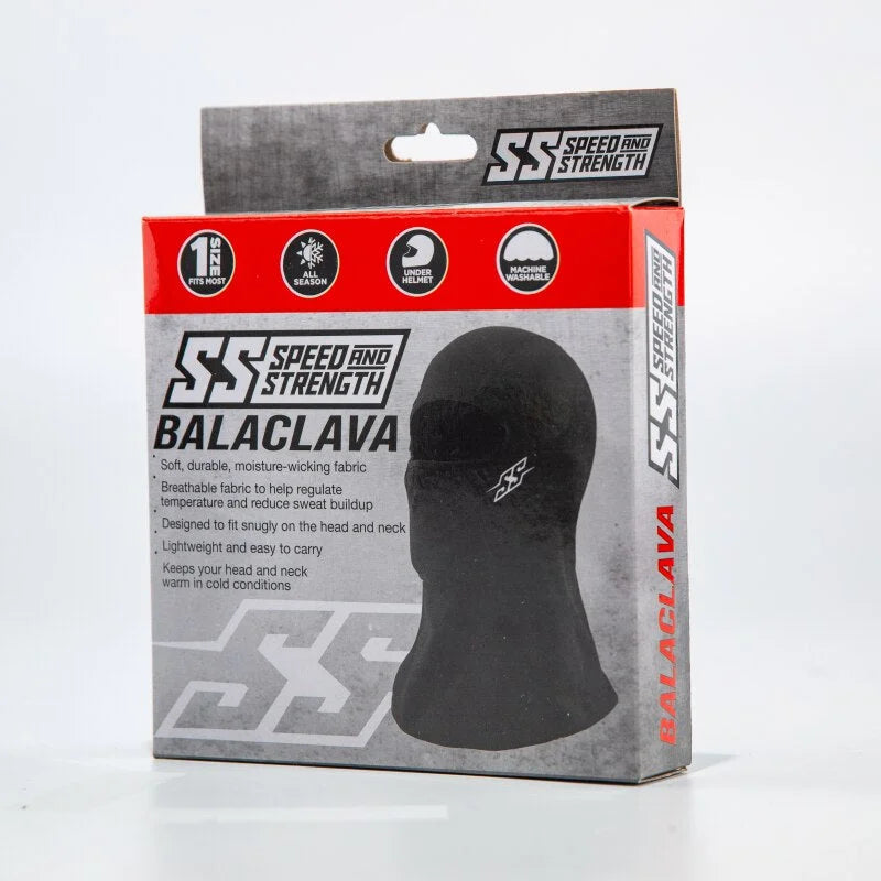 Speed and Strength Fleece lined Balaclava Black - One Size - Back View