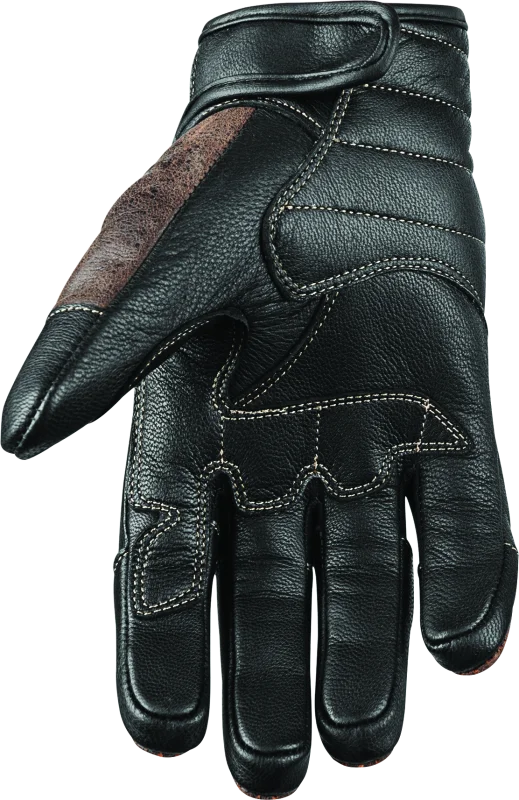 Speed and Strength Rust and Redemption Leather Gloves Brown - Small - Side View