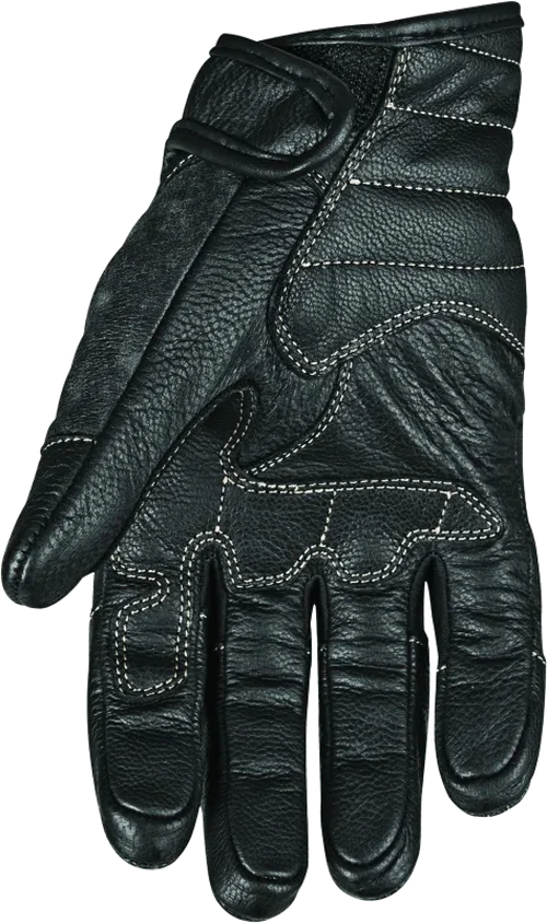 Speed and Strength Rust and Redemption Leather Gloves Black - Small - Side View