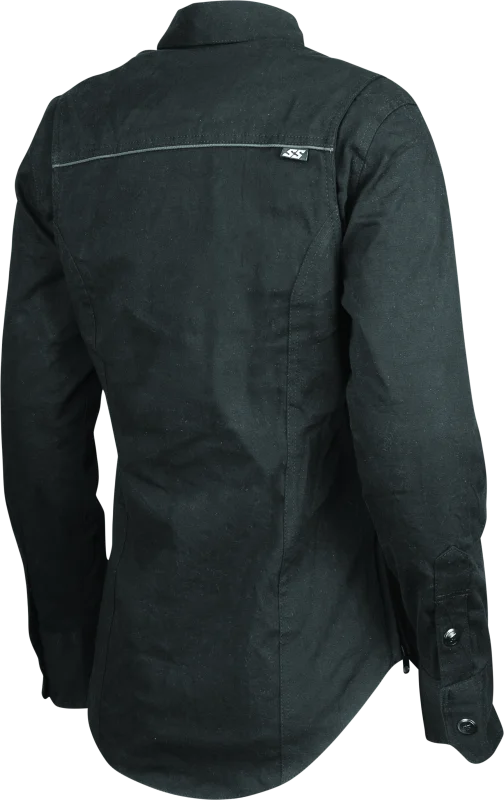 Speed and Strength Speed Society Armored Moto Shirt Black Womens - XS - Side View