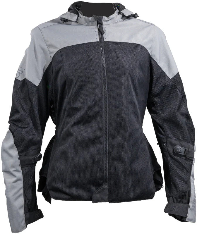 Speed and Strength Starstruck Mesh Jacket Grey/Black Womens - Small - Side View
