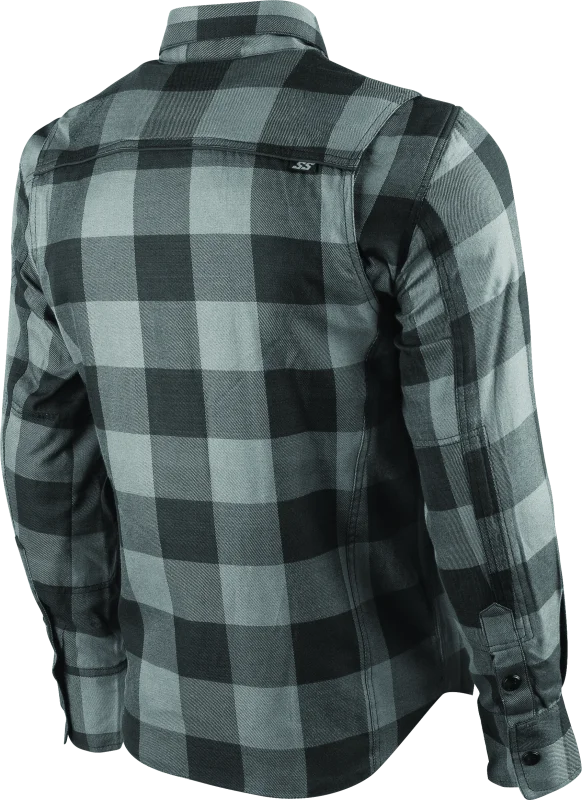 Speed and Strength True Grit Armored Moto Shirt Grey - Small - Side View