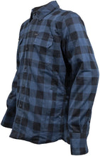 Load image into Gallery viewer, Speed and Strength True Grit Armored Motoshirt Navy/Black - Large - Side View