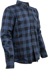 Load image into Gallery viewer, Speed and Strength True Grit Armored Motoshirt Navy/Black - Medium - Side View