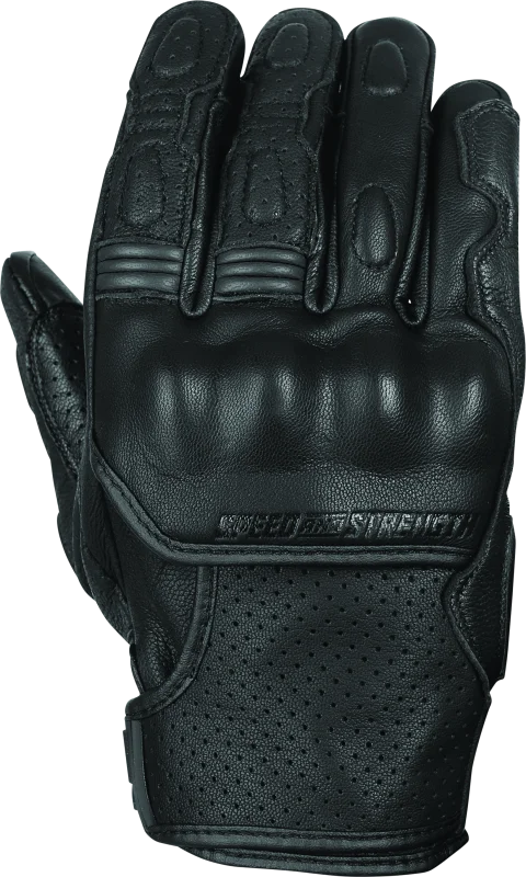 Speed and Strength Twist of Fate Leather Gloves Black - Medium