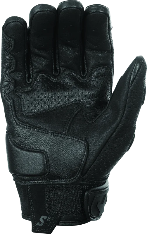 Speed and Strength Twist of Fate Leather Gloves Black - Small - Side View