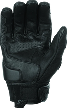 Load image into Gallery viewer, Speed and Strength Twist of Fate Leather Gloves Black - Small - Side View