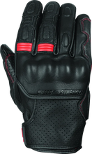 Load image into Gallery viewer, Speed and Strength Twist of Fate Leather Gloves Black/Red - Small - Main Product View