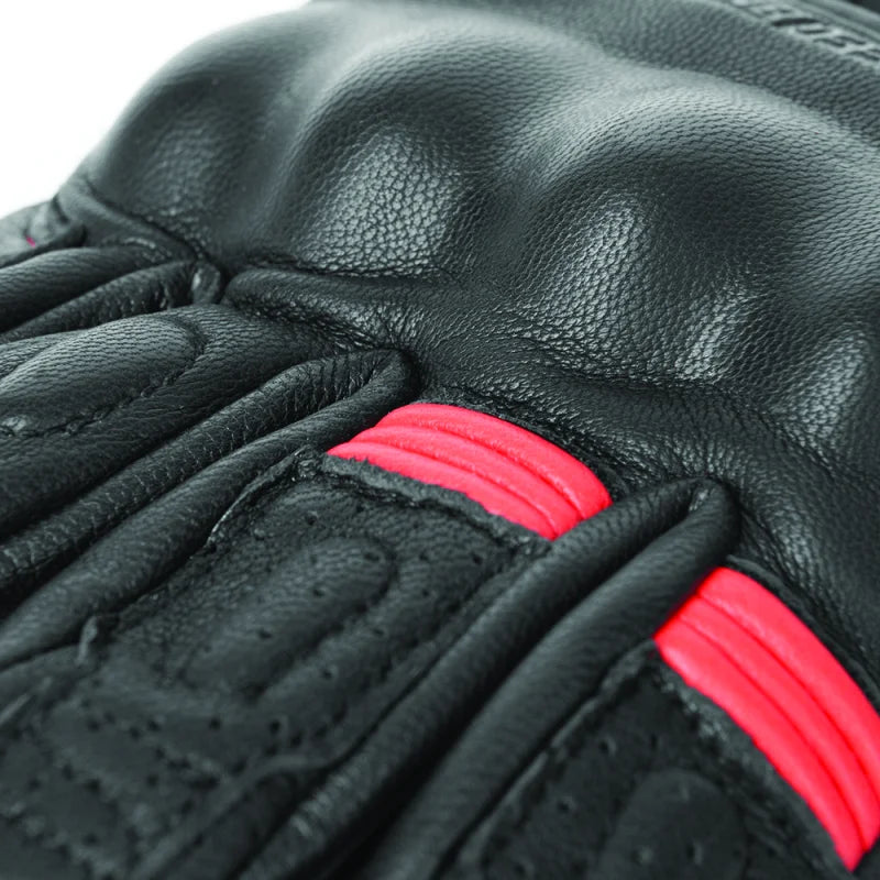 Speed and Strength Twist of Fate Leather Gloves Black/Red - Small - Side View