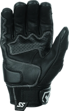 Load image into Gallery viewer, Speed and Strength Twist of Fate Leather Gloves Black/White - Small - Side View