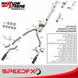 Load image into Gallery viewer, SpeedFx 3-1/2 Inch Diameter Black Powder Coated 304 Stainless Steel Tips 50100 - Side View